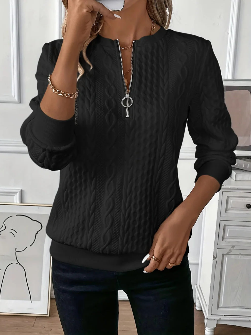 Julia Varm Zipper Sweater